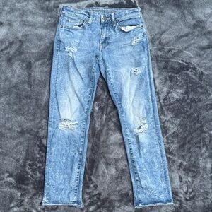 American Eagle Outfitters Light Blue Ripped Slim Jeans